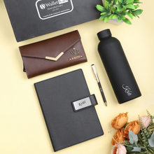 Load image into Gallery viewer, Perfect Personalized Gift for Her Name Engraved Gifts Combo for Wife with name & Charm