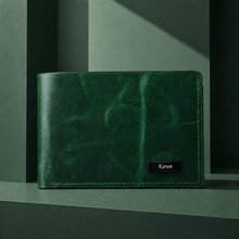 Load image into Gallery viewer, Personalised Handmade Genuine Leather Bifold Wallet for Men | 4 Card Slots + Cash Slot (STYLE ID #29)