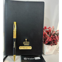 Load image into Gallery viewer, Personalised Men's Wallet, Pen, Diary & Temperature Bottle  (Black Color Combo)