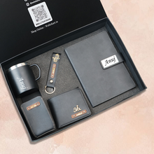 Load image into Gallery viewer, Customised Office Essentials Gift Set – Wallet, Diary, Coffee Mug, Keychain & Pen Holder with Name & Charm