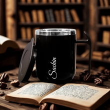 Load image into Gallery viewer, Personalized Vacuum Insulated Stainless Steel Coffee Mug | Black