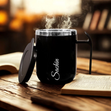 Load image into Gallery viewer, Personalized Vacuum Insulated Stainless Steel Coffee Mug | Black