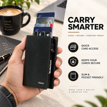 Load image into Gallery viewer, VALENTE Men's Genuine Leather RFID Blocking Bi-Fold Wallet – 6 Pop-Up Cards, 3 Card Slots, 1 ID Window, Magnetic Closure (STYLE ID#44)