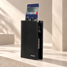 Load image into Gallery viewer, VALENTE Men's Genuine Leather RFID Blocking Bi-Fold Wallet – 6 Pop-Up Cards, 3 Card Slots, 1 ID Window, Magnetic Closure (STYLE ID#44)