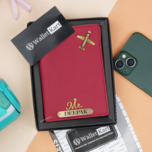 Load image into Gallery viewer, Personalized Passport Cover with Name & Charm