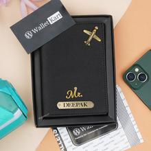 Load image into Gallery viewer, Personalized Passport Cover with Name & Charm