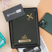 Load image into Gallery viewer, Personalized Passport Cover with Name & Charm