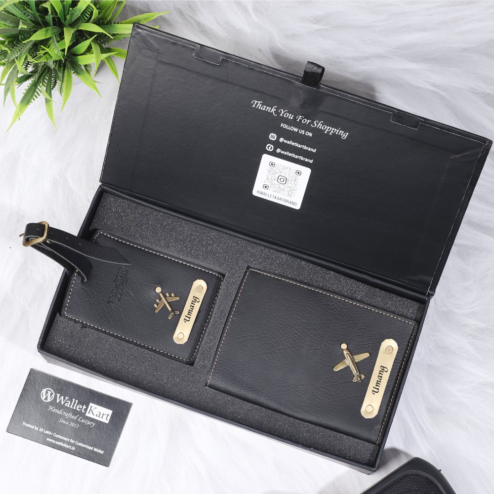 Personalized Leather Passport Passport Cover Set Personalized