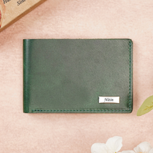 Load image into Gallery viewer, Premium Handmade Genuine Leather Men's Wallet with Name Engarved on metal Plate (STYLE ID #29)