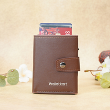 Load image into Gallery viewer, Slim Metal Card Wallet for Men's & Women's - Smart Pop-Up Design with Secure Lock (STYLE ID #34)