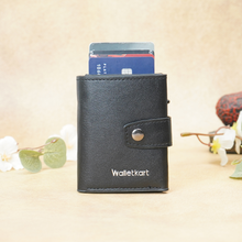 Load image into Gallery viewer, Slim Metal Card Wallet for Men's & Women's - Smart Pop-Up Design with Secure Lock (STYLE ID #34)