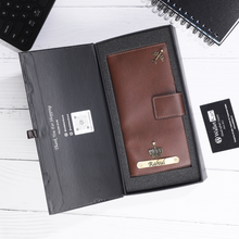 Load image into Gallery viewer, Personalized Travel Wallet with Name & Charm