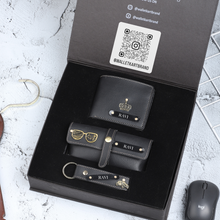 Load image into Gallery viewer, Perfect Gift for Him – Customized Wallet, Eyewear Case & Keychain