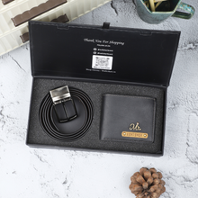 Load image into Gallery viewer, Perfect Personalized Gift Combo – Leather Wallet & Belt for Him