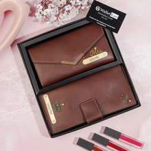 Load image into Gallery viewer, The Perfect Gift: Custom Clutch & Travel Wallet Set