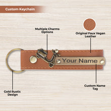 Load image into Gallery viewer, Personalised Leather Passport Cover Travel Wallet Luggage Tag Keychain and Eyewear Case with name and charm for Men/Women