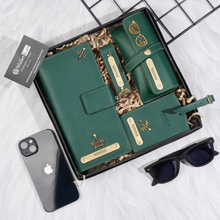 Load image into Gallery viewer, The Ultimate Travel Set – Personalized Travel Wallet, Luggage Tag, Keychain & Eyewear Cas