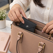 Load image into Gallery viewer, Vegan Leather Slim Travel Card Holder for Men & Women – 6 Card Slots, Button Closure, Ultra-Thin (STYLE ID#39)
