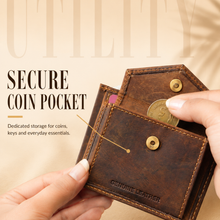Load image into Gallery viewer, Hunter Genuine Leather RFID Protected Bifold Wallet for Men | 8 Card Slots, Flip ID Window & Coin Pocket (STYLE ID #24)