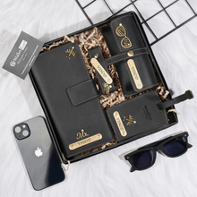 Load image into Gallery viewer, The Ultimate Travel Set – Personalized Travel Wallet, Luggage Tag, Keychain & Eyewear Cas