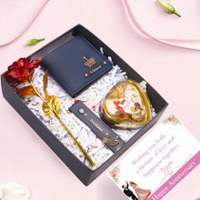 Load image into Gallery viewer, Personalised Anniversary Gift Set for Husband & Boyfriend with Custom Name & Charm