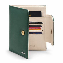 Load image into Gallery viewer, Family Passport Organizer Holder for 3 Passports | Travel Document Wallet with 8 Card Slots, Cash Pocket, Boarding Pass Holder & Secure Snap Closure | Passport Cover for Men & Women (STYLE ID#49)