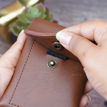 Load image into Gallery viewer, Slim Vegan Leather Pull-Tab Card Holder Wallet for Men & Women | 8 Card Capacity (5 Quick-Access Pull-Tab Slots + 3 Inner Card Slots), Cash Pocket, Button Closure(STYLE ID #43)
