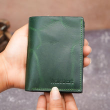 Load image into Gallery viewer, WALLETKART VALENTE Smart RFID Card Holder Wallet for Men | Genuine Leather & Aluminum Pop-Up Wallet | Modern Minimalist EDC Wallet (Style ID #44)