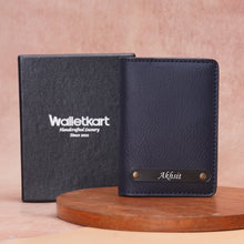 Load image into Gallery viewer, Personalised Bi-Fold Wallet for Men with Custom Name | Premium Vegan Leather Wallet with Card Slots, Cash Compartment & Snap Closure