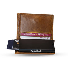 Load image into Gallery viewer, Genuine Leather Men's Metal Card Holder with card and cash compartment (STYLE ID #30)