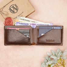 Load image into Gallery viewer, Premium Handmade Genuine Leather Men's Wallet with Name Engarved on metal Plate (STYLE ID #29)