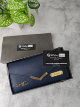 Load image into Gallery viewer, Personalized Ladies Leather Clutch with Name & Charm Gift for Girlfriend, Wife, Mother & Sister