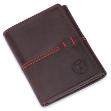 Load image into Gallery viewer, Genuine Leather Tri Fold Wallet for Men (Vintage Brown)
