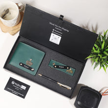 Load image into Gallery viewer, The Classic Trio Combo Personalized Wallet, Pen & Keychain Gift Set for Him