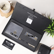 Load image into Gallery viewer, The Classic Trio Combo Personalized Wallet, Pen & Keychain Gift Set for Him