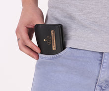 Load image into Gallery viewer, Personalized Men's Wallet with Name & Charm