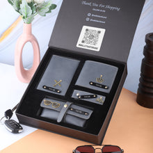Load image into Gallery viewer, Customized 4-in-1 Wallet Combo | Wallet Set | Men’s Combo Gift Set | Premium Combo Gift Set for Him