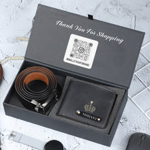 Load image into Gallery viewer, Customised Gift Combo Gift Set for Men | Wallet & Belt Combo | Premium Men’s Wallet Gift Set