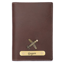 Load image into Gallery viewer, Personalized Leather Name Passport Cover with Charm For Family (Pack Of 4)