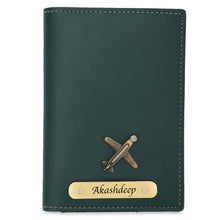 Load image into Gallery viewer, Personalized Leather Name Passport Cover with Charm For Family (Pack Of 2)