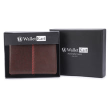 Load image into Gallery viewer, Genuine Leather Tri Fold Wallet for Men (Vintage Brown)
