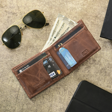 Load image into Gallery viewer, Personalized Genuine Leather Men's Wallet And Belt (2 in 1) Gift Combo Saddle Tan (STYLE ID #15)