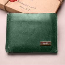 Load image into Gallery viewer, Customized Handcrafted Genuine Leather Men's Wallet, Gift for Boyfriend | Husband ( STYLE ID #23)