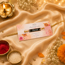 Load image into Gallery viewer, A Touch of Gold: Personalized Rakhi with Name Engraving (3.0)