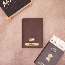 Load image into Gallery viewer, Personalized Couple Passport Cover Combo with Name & Charm