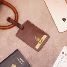 Load image into Gallery viewer, Personalised Luggage Tag with Name & Charm
