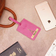 Load image into Gallery viewer, Personalised Luggage Tag with Name & Charm