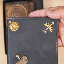 Load image into Gallery viewer, Personalized Leather Name MR. Passport Cover with Charm