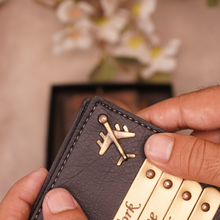 Load image into Gallery viewer, Personalized Leather Name Passport Cover with Charm For Women (WORK SAVE TRAVEL REPEAT)