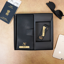Load image into Gallery viewer, Personalized Travel Wallet with Name & Charm & Get FREE Keychain